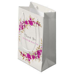 Sacola Para Presentes Pequena Casamento com Flores de Vinha de Trompete Selvagem