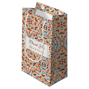Sacola Para Presentes Pequena Casamento de Borda com Estilo Floral de Marfim, Lu