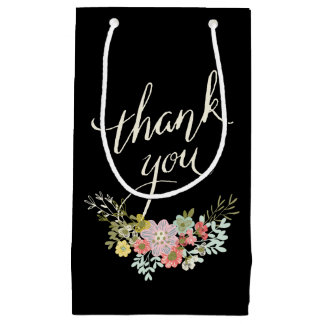 Sacola Para Presentes Pequena Casamento De Jardim Floral Obrigado A Favor De Sac