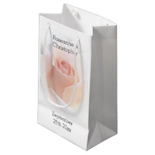 Sacola Para Presentes Pequena Casamento Favor Pequeno Saco-Presente Pêssego Rose