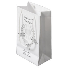 Sacola Para Presentes Pequena Casamento Pequeno Presente Bag Silver Dragonflies