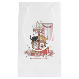 Sacola Para Presentes Pequena Cat's Meow Valentine's Day Gift Bag