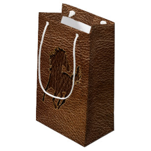 Sacola Para Presentes Pequena Cavalo do Couro-Olhar