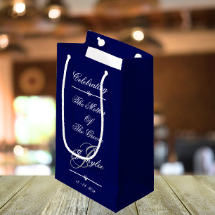 Sacola Para Presentes Pequena Celebrando O Marinho Personalizado 'Mãe Do Horário