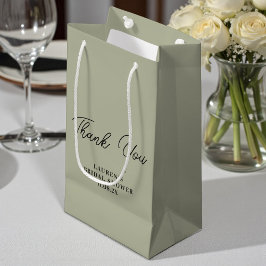 Sacola Para Presentes Pequena Cement Grey Minimalist Bridal Shower Thank You