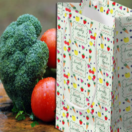 Sacola Para Presentes Pequena Chá de fraldas de mercado do agricultor com cresci