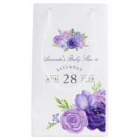 Chá de fraldas Floral Ultra Violet Watercolor