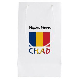 Sacola Para Presentes Pequena Chade Bandeira do Chade Personalizada