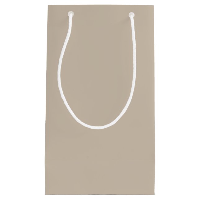 Sacola Para Presentes Pequena Chalkboard Snowman Khaki (Frente)