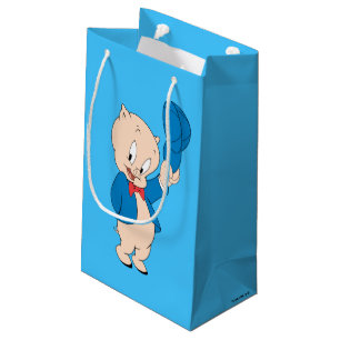 Sacola Para Presentes Pequena Chapéu de ondulação Porky do porco