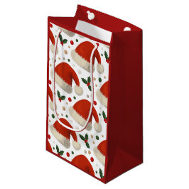 Sacola Para Presentes Pequena Chapéus de Papai Noel