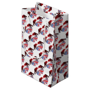 Sacola Para Presentes Pequena Chapéus-de-Papai-Noel-EUA-Reino-Unido
