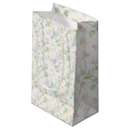 Sacola Para Presentes Pequena Charming Spring Bird and Floral 