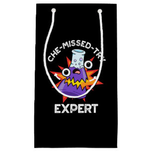 Sacola Para Presentes Pequena Che-miss-try Funny Science Chemistry Pun Dark BG
