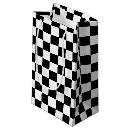 Sacola Para Presentes Pequena Checkered preto