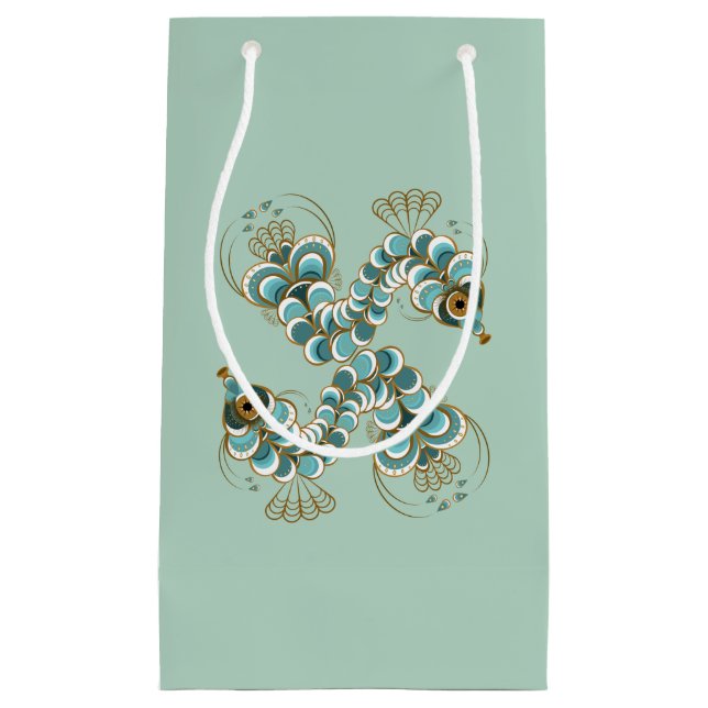 Sacola Para Presentes Pequena Chimera - Peacock Seacavalo - Pequeno Saco Present (Frente)