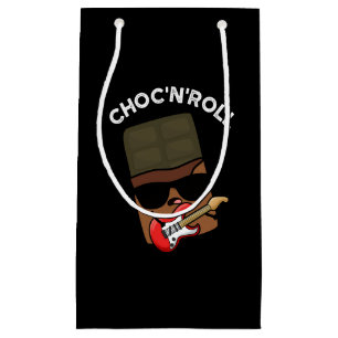 Sacola Para Presentes Pequena Choc E Roll Chocolate Engraçado Pun Escuro BG