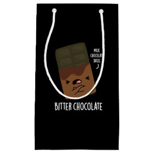 Sacola Para Presentes Pequena Chocolate Amassado Doces Engraçados Pun Escuro BG