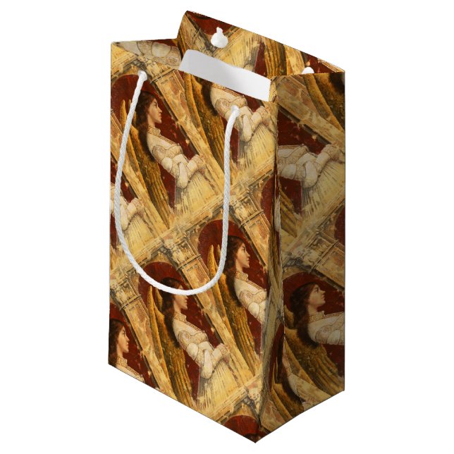 Sacola Para Presentes Pequena Christmas Fresco Angel (Frente inclinada)