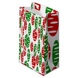 Sacola Para Presentes Pequena Christmas Holey Oval