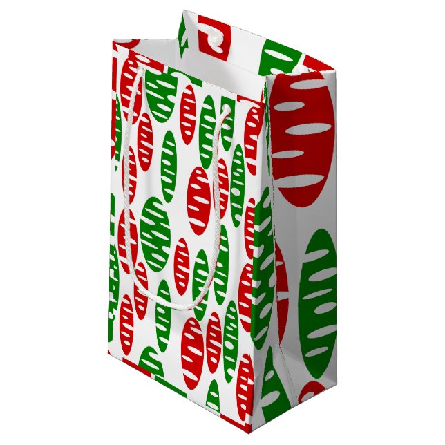 Sacola Para Presentes Pequena Christmas Holey Oval (Frente inclinada)