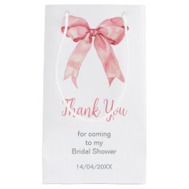 Sacola Para Presentes Pequena Chuveiro de Noiva Laço Pink Coquette