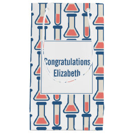 Sacola Para Presentes Pequena Ciência no tubo de ensaio e beaker