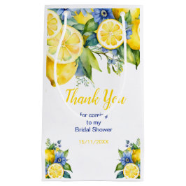 Sacola Para Presentes Pequena Citrus Lemon Mediterranean Bridal Shower