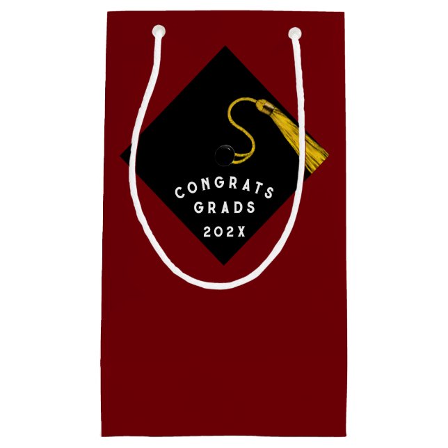 Sacola Para Presentes Pequena Classe de Graduação de 2025 Parabéns Pequeno Saco  (Frente)