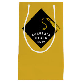 Sacola Para Presentes Pequena Classe de Graduação de 2025 Parabéns Pequeno Saco 