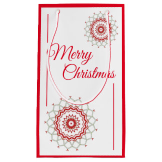 Sacola Para Presentes Pequena Clássico Medallion Snowflake