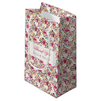 Clássico Rosa Verde Amarelo Floral Cisne Pássaro C