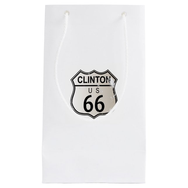 Sacola Para Presentes Pequena Clinton Route 66 (Frente)