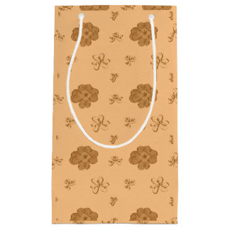 Sacola Para Presentes Pequena Clover de Quatro Folhas em Colunas do outono