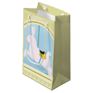 Sacola Para Presentes Pequena Coelho Carrossel por June Erica Vess