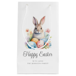 Sacola Para Presentes Pequena Coelho Fofo Feliz Páscoa
