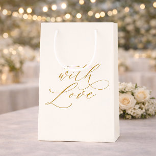 Sacola Para Presentes Pequena Com Amor Casamento Elegante