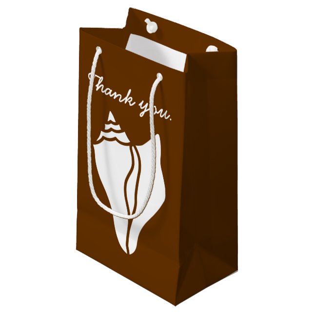 Sacola Para Presentes Pequena Conchas de Verão em Saco de Presente de Chocolate (Frente inclinada)