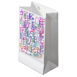 Sacola Para Presentes Pequena Confete de Letras "E"