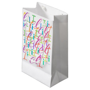 Sacola Para Presentes Pequena Confete de Letras "I"