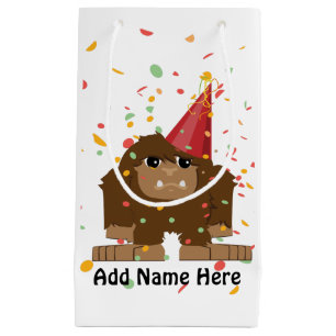 Sacola Para Presentes Pequena Confetti Party Sasquatch Bigfoot