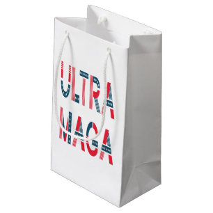Sacola Para Presentes Pequena Conservador Republicano Patriótico Ultra MAGA Trum