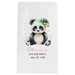 Sacola Para Presentes Pequena Convite de Aniversário Panda, Convite de Aniversár
