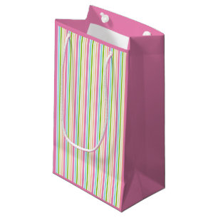 Sacola Para Presentes Pequena Cor-de-rosa, cor-de-rosa, cor-de-rosa, verde, púrp