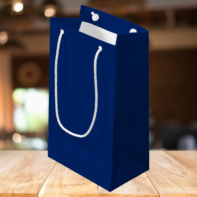 Sacola Para Presentes Pequena Cor Real Azul Sólido (Criador carregado)