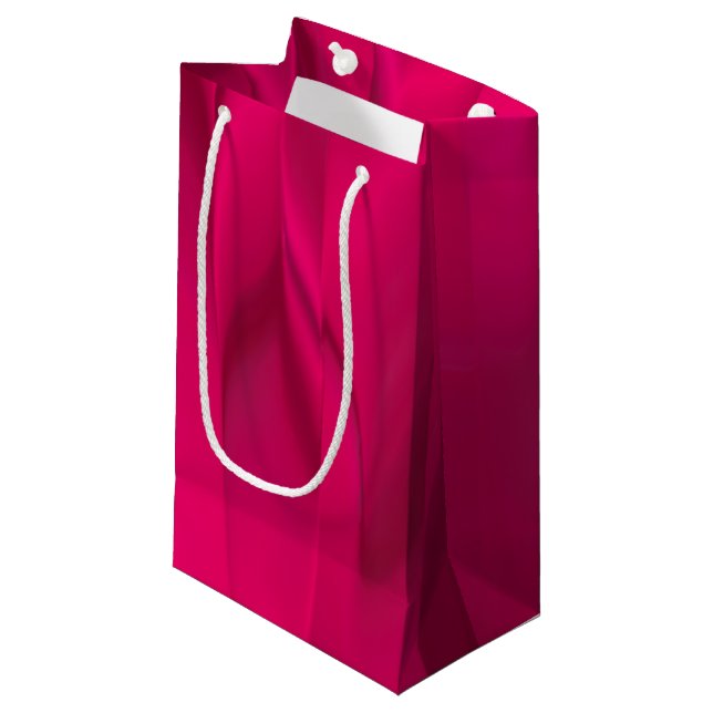 Sacola Para Presentes Pequena Cor Rosa Escuro Manchado (Frente inclinada)