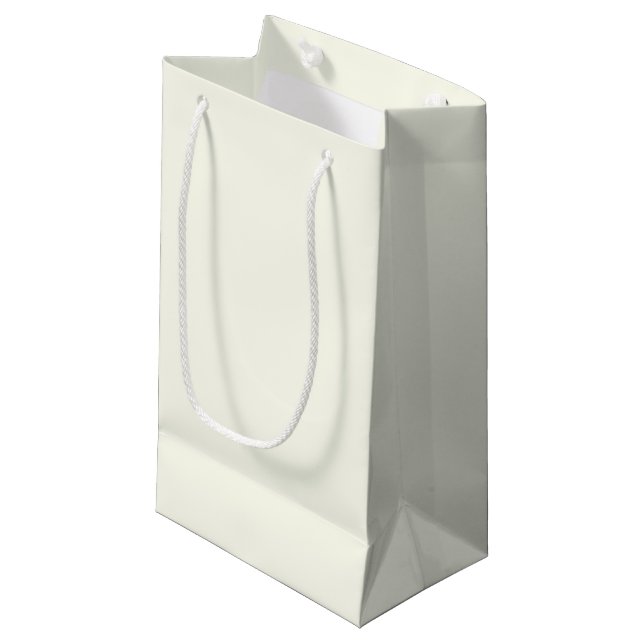 Sacola Para Presentes Pequena Cor Sólida do Marfim (Frente inclinada)