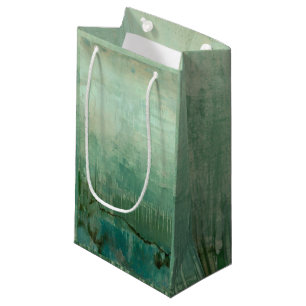 Sacola Para Presentes Pequena Cor Verde Contemporânea