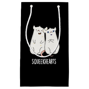Sacola Para Presentes Pequena Corações Esmagadores Rato Engraçado Sweetheart Pun