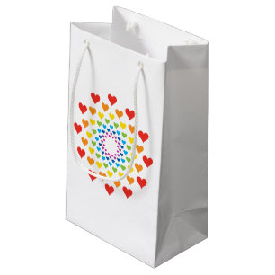 Sacola Para Presentes Pequena Corações felizes